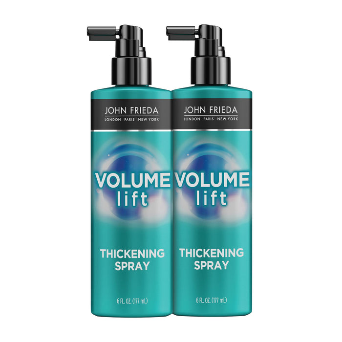 John Frieda Volume Lift Thickening Spray for Natural Fullness, Fine or Flat Hair Root Booster Spray with Air-Silk Technology, 6 oz, (Pack of 2)