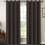 H.VERSAILTEX Living Room Curtains 96 Inches Long Christmas Deals Blackout Drapes Thermal Insulated Grommet Extra Long Curtains for Patio Sliding Glass Door, Chocolate Brown - 1 Panel, 52" W x 96" L