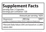 Magnesium Bisglycinate Chelate 240 Vegi Caps 200mg Elemental per Serving, Our Fully reacted (TRAACS) Albion Magnesium Has The Highest Level of Absorption,