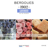 BERDOUES 1902 Lavender Eau de Cologne | Fresh & Floral, Long Lasting Scent Made in France