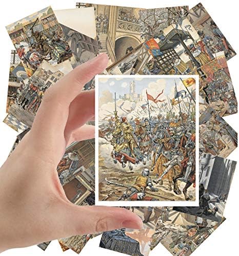 Large Stickers (24 pcs 2.5"x3.5") Louis XI Jacques Marie Gaston Onfroy de Breville Vintage Medieval Painting Art