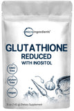 Glutathione Supplement, Pure Glutathione Reduced Powder with Inositol, 5 Ounce (9 Months Supply), 2 in 1 Formula, Powerful Ingredients for Antioxidants, Supports Liver Function, Vegan