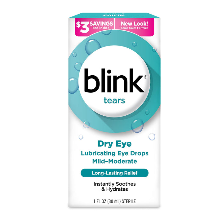 blink Tears Lubricating Eye Drops Mild-Moderate Dry Eye 30 mL (Pack of 3) Y