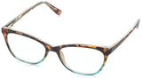 Sofia Vergara x Foster Grant Women's Teresa Reading Glasses Cat-Eye, (Tortoise and Turquoise, 2.0 x)