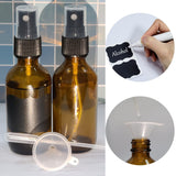 LUFEVRM 60ml Amber Glass Spray Bottles,Empty Small Refillable Reusable Travel Fine Mist Spray Bottles for Hair,Cleaning,Aromatherapy and Essential Oil with Extra Mist Sprayer(2 Pack)