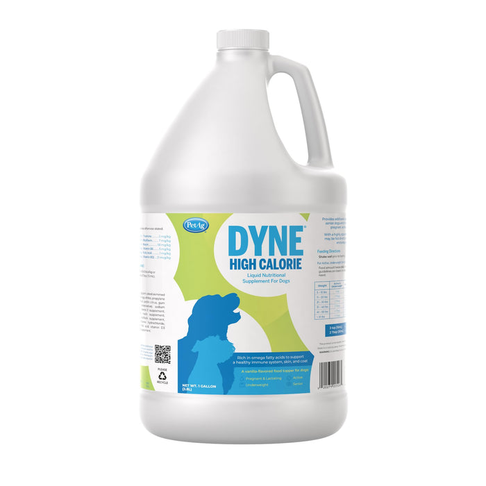 Pet-Ag Dyne High Calorie Liquid Nutritional Supplement for Dogs & Puppies 8 Weeks and Older - 1 Gallon - Supports Performance and Endurance - Sweet Vanilla Flavor