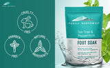 Tea Tree,Peppermint,MSM & Epsom Salt Foot Soak-for Athletes Foot Burning & Itching-Stubborn Foot Odor-Softens Callouses-Soothing for Foot Discomfort-All Natural Made in The USA-Purely Northwest-2 LB