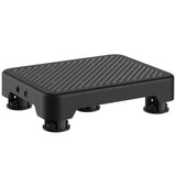 Ronlap One Step Stools for Adults, Portable Safety Step Platform for Seniors Small Plastic Bedside Step Stool Mobility Wide Step Stools Elderly Assistance for Shower Bed Car Stair Outdoor, Black-Black