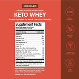 Perfect Keto Pure Whey Protein Powder Isolate Delicious 100% Grass Fed Meal Replacement Shake No Artificials, Gluten Free, Soy Free, Non-GMO (Chocolate)