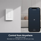 Wyze Switch, 2.4 GHz WiFi Smart Light Switch, Single-Pole, Needs Neutral Wire, Compatible with Alexa, Google Assistant, and IFTTT, No Hub Required, 3-Pack, White