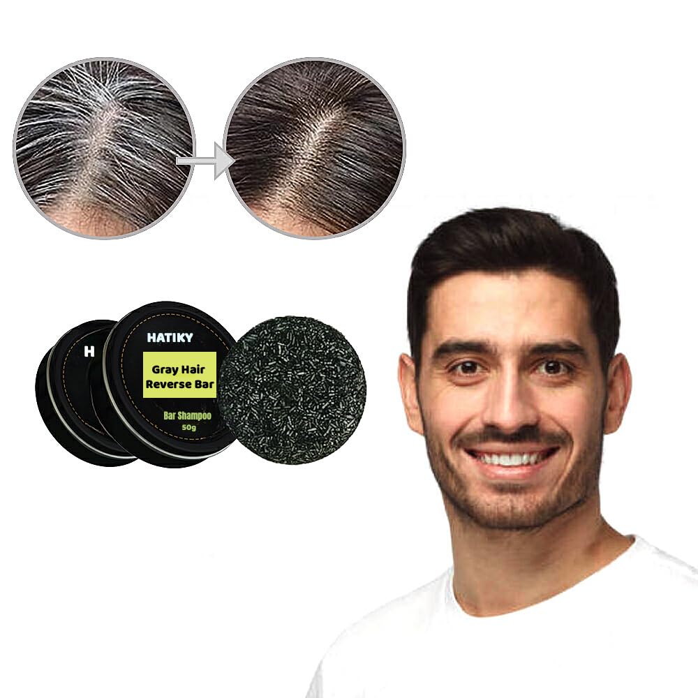 HATIKY Gray Hair Reverse Bar, Mane Gray Reverse Bar, Hair Darkening Sh