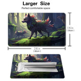 MTG Playmat Size 24x14in Free Storage Bags Non-Slip Backing Printing, Ideal for Card Game Enthusiasts TCG Playmat Mouse Pad (Timberwolves,No with Zone)