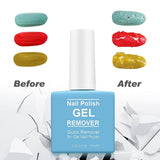 Gel Nail Polish Remover, Ultra-Powerful Nail Polish Remover for Natural, Nail Polish Remover for Gel Nails (with 1Pcs Cuticle Pusher and Nail Polish Scraper)