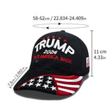 Trump 2024 Hat,Take America Back Donald Trump Hat MAGA USA American Flag Embroidery Adjustable Baseball Cap for Men Women White