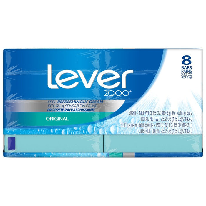 Lever 2000 original bar, 3.15 oz Bars (Pack of 8)