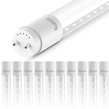 Sunco 10 Pack T8 LED Tubes 4FT Fluorescent Replacement, 48 Inch, 18W, 2200LM, 5000K Daylight, Single Ended Power, Type B, Ballast Compatible, Clear Lens UL