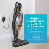 BLACK+DECKER Powerseries Cordless Stick Vacuum Cleaner & Hand Vac, 2-in-1, Titanium Gray (HSVB420J)