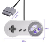 2 Pack Retro SNES Controller, kiwitatá Remote Wired Gamepad Controller Compatible with Original SNES Super Entertainment Game Console System