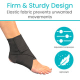 Vive Ankle Wrap (2 Pack) - Strap Heel Brace Stabilizer For Sprained Foot - Breathable, Soft, Firm Compression Sport Sleeve For Swelling - Adjustable Nonslip Elastic Support For Tendonitis (Women, Men)