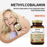 oppuland Vitamin B12 (Methylcobalamin) 5000 mcg, Folic Acid (Vitamin B9 Folate) Improve The Symptoms of Cirrhosis and Liver Steatosis 120 Chewable Tablets(Cherry Flavor)