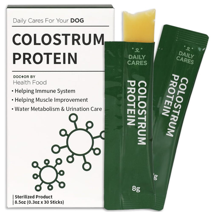 Colostrum Protein for Dogs and Puppy – Weight Gain Supplement for Dog - Muscular Strength and Immune System Support with Colostrum, Whey Protein Isolate, Goat Milk – Pack of 30, Individually