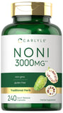 Carlyle Noni Fruit Capsules 3000mg | 240 Count | Non-GMO, Gluten Free | Traditional Herb Supplement