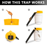 dritte Mouse Trap Bucket (4-Pack), Auto-Reset Flip Sliding Bucket Lid Rat Trap for Indoor Home Outdoor Garage Patio Coop, Humane or Lethal Mouse Traps for 5 Gallon Bucket