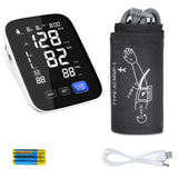 Rgdood Automatic Upper Arm Blood Pressure Monitor, Dual User 2x90 Memories Digital Blood Pressure Cuff with 4*AAA Batteries & DC Cable