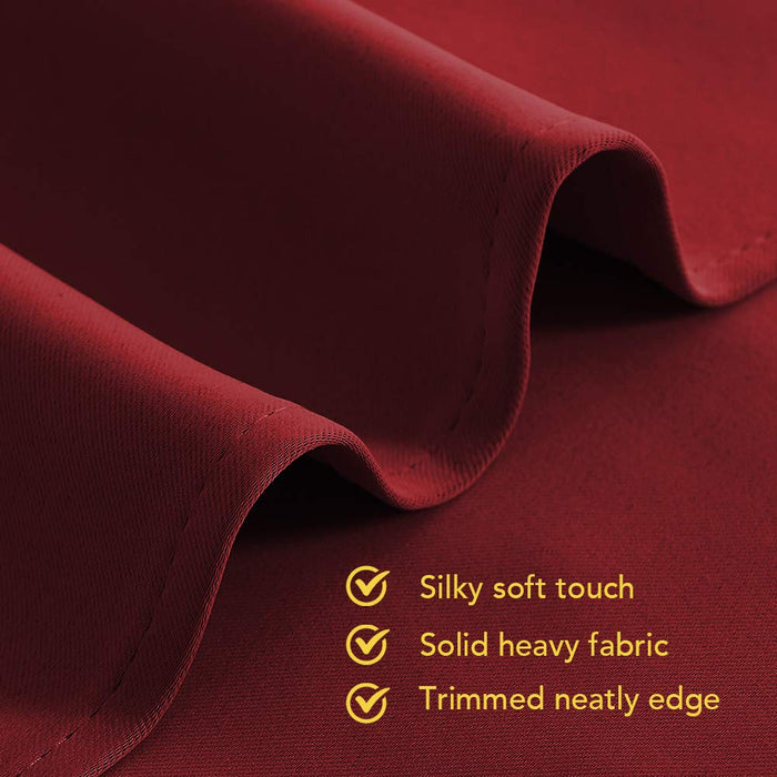 NICETOWN Christmas Window Curtains Blackout Drapes, Thermal Insulated Solid Grommet Blackout Curtains/Draperies for Living Room (One Pair, 42 by 45-Inch, Burgundy Red)