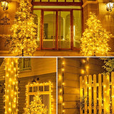 JMEXSUSS 200 LED Christmas String Lights Indoor Outdoor, Connectable Warm White Christmas Lights Clear Wire, 66 Ft Twinkle Fairy String Lights Plug in for Bedroom Wedding Christmas Tree Decorations