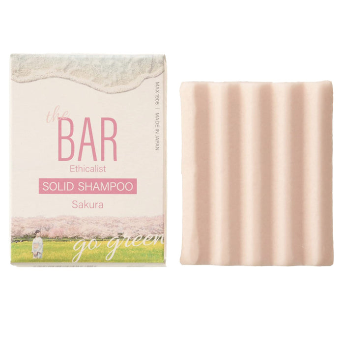 THE BAR Solid Shampoo Low Irritation Lathering Functional Ingredients High Concentration Organic Solid Shampoo Bar Sakura Made in Japan Cherry Blossom Scent