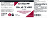 Kirkman - Molybdenum 100 mcg - 100 Capsules - Essential Minerals - Breaks Down Sulfites & Toxins - Hypoallergenic
