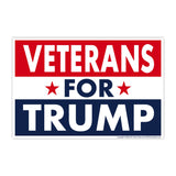 Donald Trump 2024 Yard Sign, Military Veterans For Trump, 18" x 12" Double-Sided Sign, Metal H-Stake Included