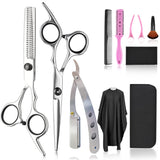 Hair Scissors Thinning Shears for Hair Cutting, Fcysy Professional 11 Pcs Hair Cutting Tools Baber Scissors Blend Shears Straight Edge Razor, Hair Trimming kit Haircut Scissors Set Salon Supplies