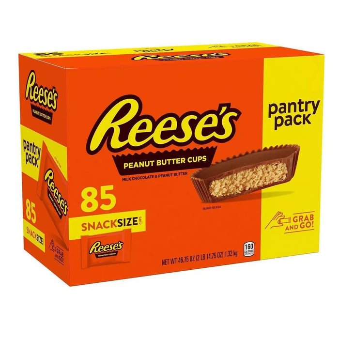 Reese's Peanut Butter Cups Bulk Pack - Milk Chocolate With Peanut Butter - Snack Size Choclate Candy (85 Count)