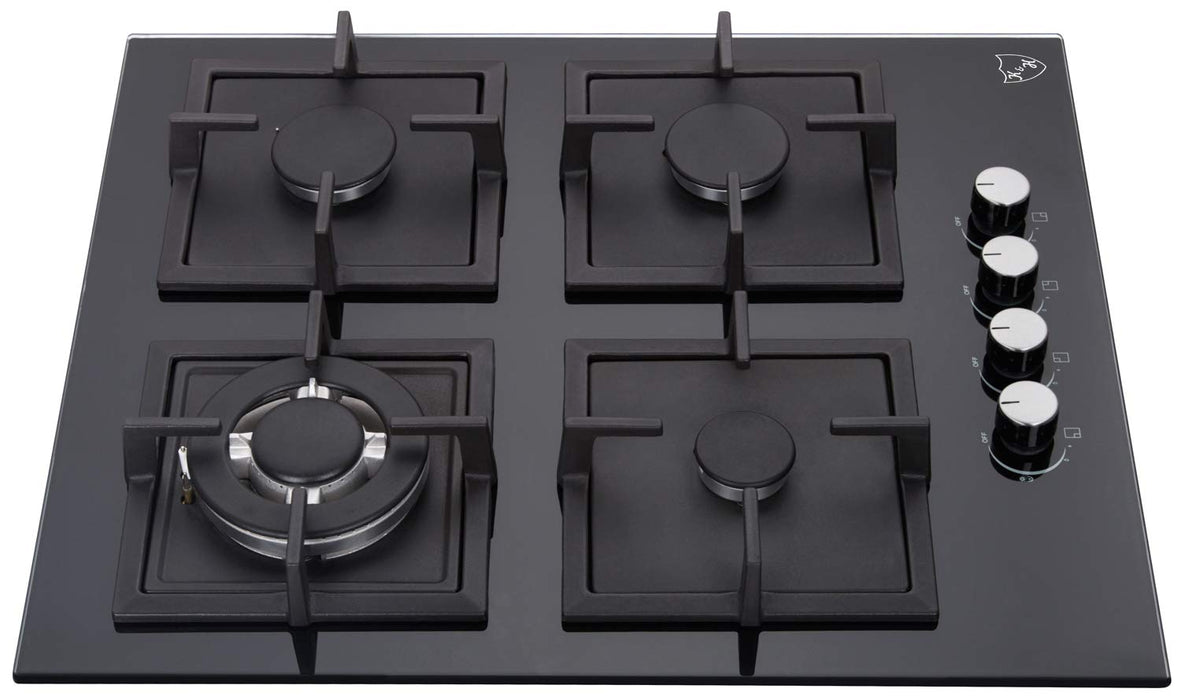 K&H 5 Burner 30 Inch Built-in LPG/Propane Gas Stove Top Glass Surface Cast Iron Cooktop UL/ETL Certified 5-GCW-LPG