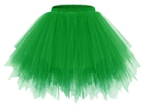 Christmas Tulle Tutu Skirt for Women for Cosplay Party Multi-Layer Frilly Green M