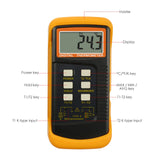 DANOPLUS High Accuracy Digital K-Type Thermocouple Thermometer (-50~1300°C) with Dual Channels 4 Probes (Wired & Stainless Steel) Handheld High Temperature Kelvin Scale Meter Tester