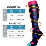 Bluemaple 6 Pack Copper Compression Socks for Women and Men Circulation-Best Support for Medical, Running,Nursing,Athletic