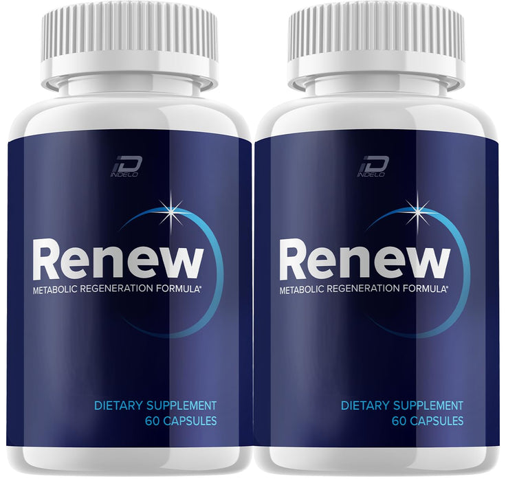 Indelo Renew Capsules Supplement, Renew Metabolic Regeneration Formula, Renew Pills, Renew Capsules Reviews, Renew Maximum Strength (2 Pack - 120 Capsules)