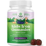 Tasty Kids Multivitamin with Iron Gummy - Gentle Iron Gummies for Kids and Toddlers with Vitamin C & B Complex - Non Constipating Iron Supplements for Kids - Vegan Non GMO & Gluten Free (60 Count)