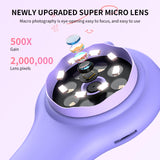 Microscope for Kids - Portable Handheld Magnifying Glass for Kids - Mini Digital Microscope for Kids Educational Science Toys, Christmas Birthday Gifts for Age 3 4 5 6 7 8 Girls&Boys （Purple）