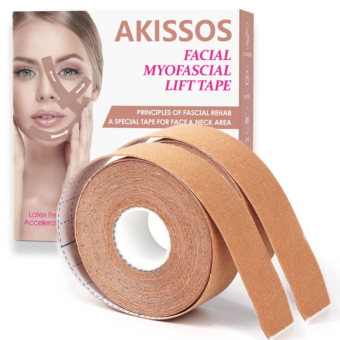 Akissos 2 Rolls Anti Wrinkle Patches Face Patches Neck Patches Unisex For Firming and Tightening Skin 2.5cm*5m