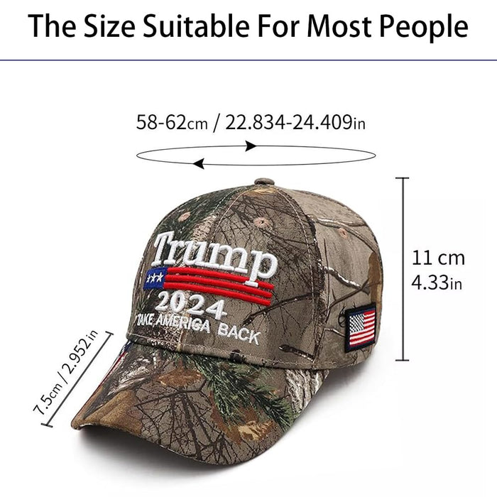 2 Pack Trump Hat 2024, MAGA Hat, Make America Great Again Hat, Trump Merchandise, 45 47 Hat, Donald Trump Hats for Men Women 2024, Campaign Hat Trump Cap (Camo)