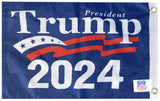 Trade Winds President Trump 2024 Blue Premium Quality Heavy Duty Fade Resistant 12x18 12x18 Double Sided 100D Woven Poly Nylon Boat Flag Banner Grommets, Multi