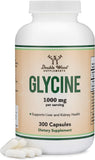 Double Wood Glycine Supplement – 1000mg per Serving – 300 Capsules – Amino Acid Supplement for General Well-being – Non-GMO, Gluten-Free