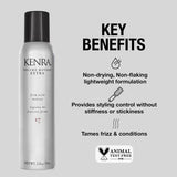 Kenra Volume Mousse Extra 17 | Firm Hold Mousse | Alcohol Free | Non-drying, Non-flaking Lightweight Formula | Tames Frizz & Conditions |Thermal Protection up to 450F| All Hair Types | 8 oz (2-Pack)