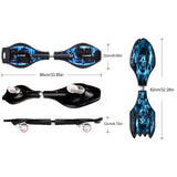 Ripstick Skateboard, Deluxe Junior Caster Board with 360 Degree Caster Trucks and Anti Slip Concaved Platform, Illuminating Wheels rip Stick Caster Boards for Youths Beginners (H)