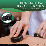 Cosmetasa Sore Muscle Massage Oil with Massage Hot Stones - Soothes Muscle and Joint with Arnica Extract, Peppermint, Chamomile, and Lavender Oil