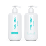 Routine Wellness Shampoo and Conditioner Set for Stronger Hair - Vegan, All Natural Biotin Shampoo with Nourishing Oils and Vitamins - Wildflower & Jasmine 14oz (Pack of 2)